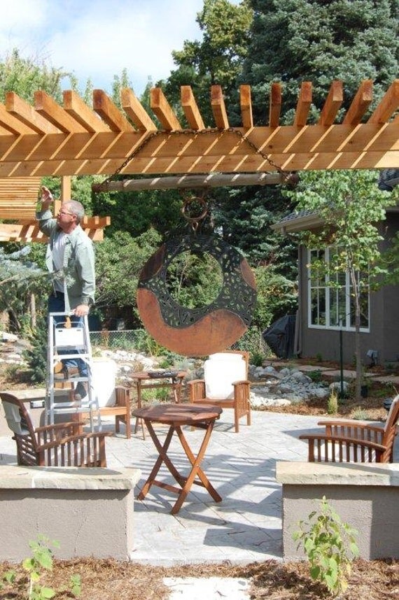 Large Steel SculptureRecycled Metal Wall Art Round