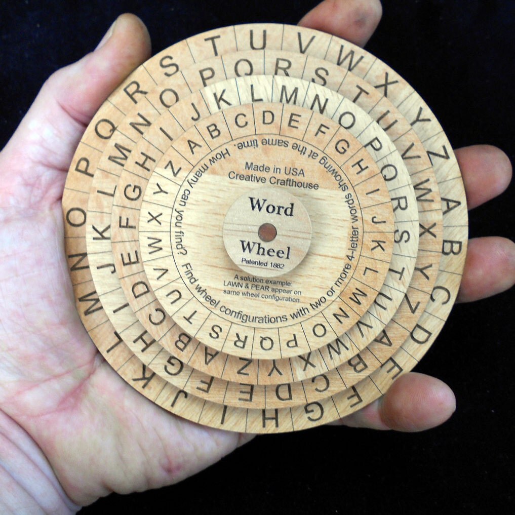 Word Wheel Puzzle configure the wheels such that you have at