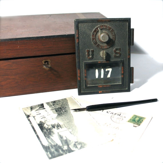 Antique Post Office Box Door
