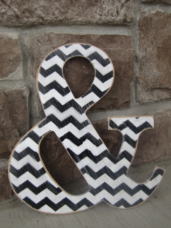 Wood Ampersands/Custom letters for home decor 9 inch