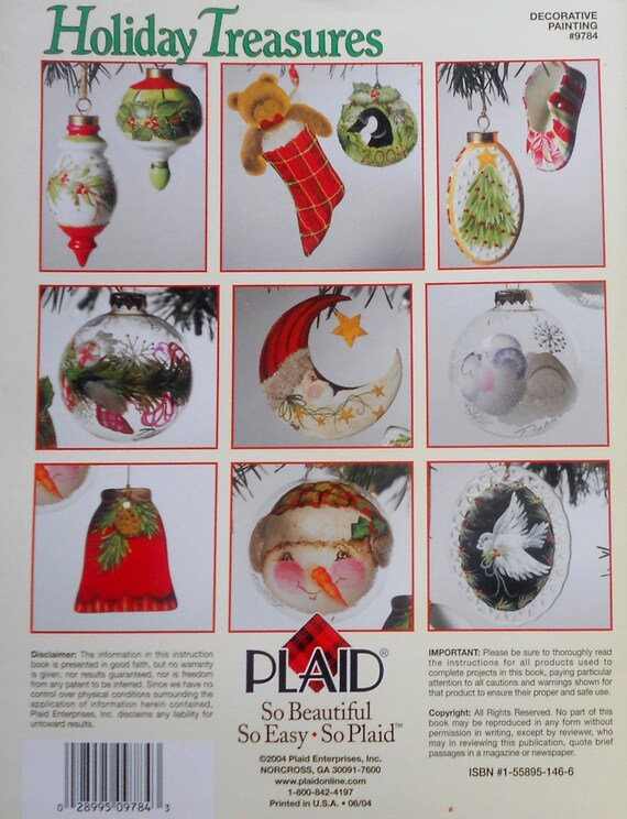 Plaid Donna Dewberry One Stroke HOLIDAY TREASURES Christmas