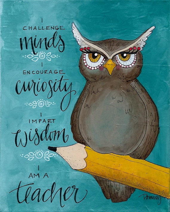 Items similar to I am a TEACHER..... Mixed-Media PRINT on Etsy