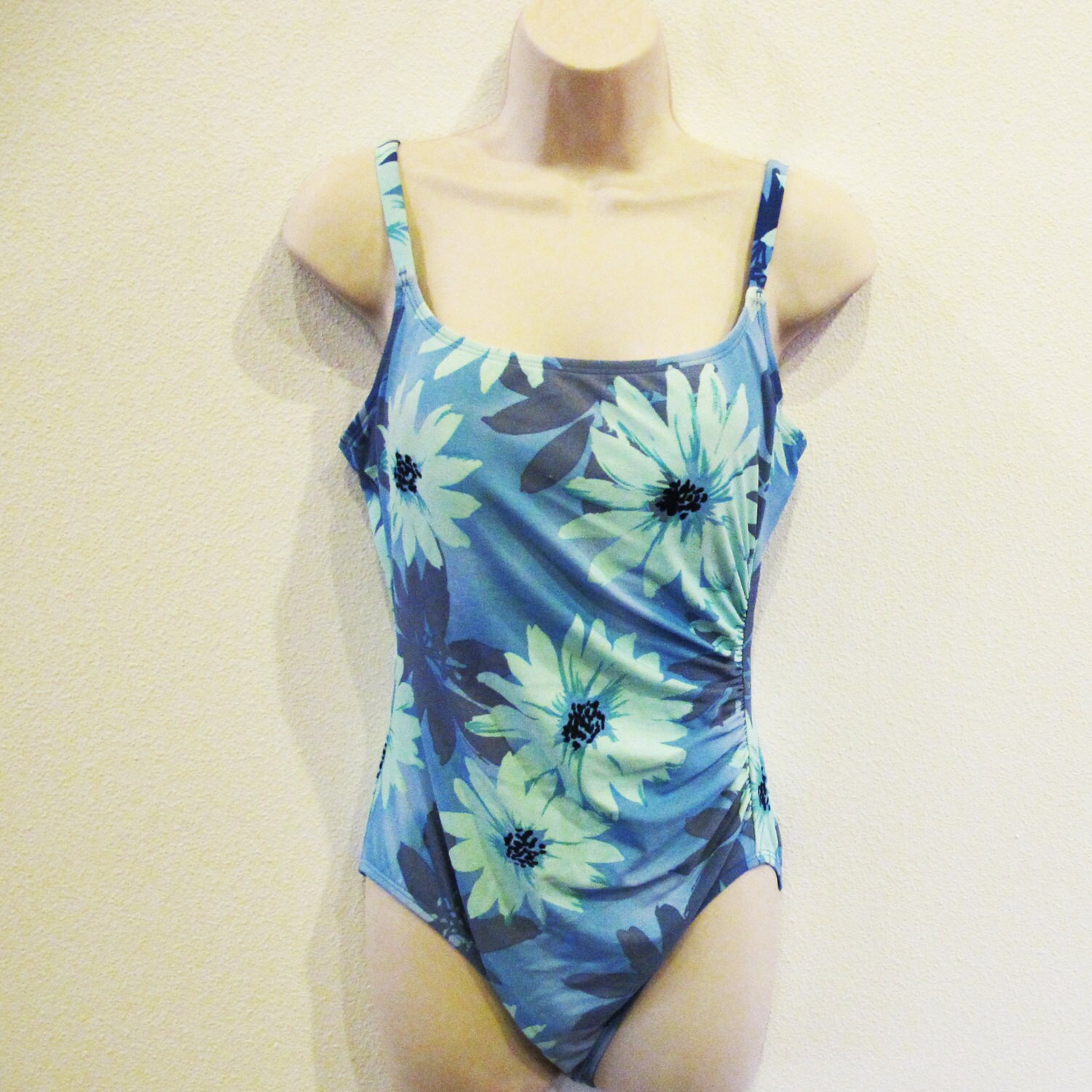 Vintage Swimwear, Cole of California, Blue Flower Swimsuit – Haute Juice