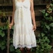 Prairie bride off white ecru rustic wedding vintage lace doily summer mountain forest bride party sundress