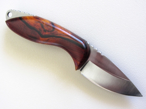 Skinner Knife Blade Cocobolo Wood Handle Stainless Steel