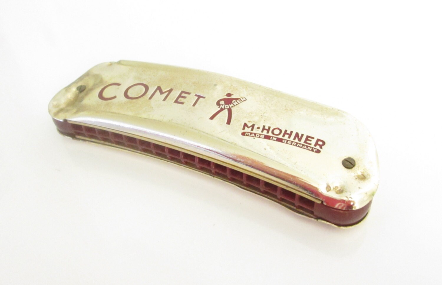 Vintage Gold Comet M Hohner Made in Germany Harmonica