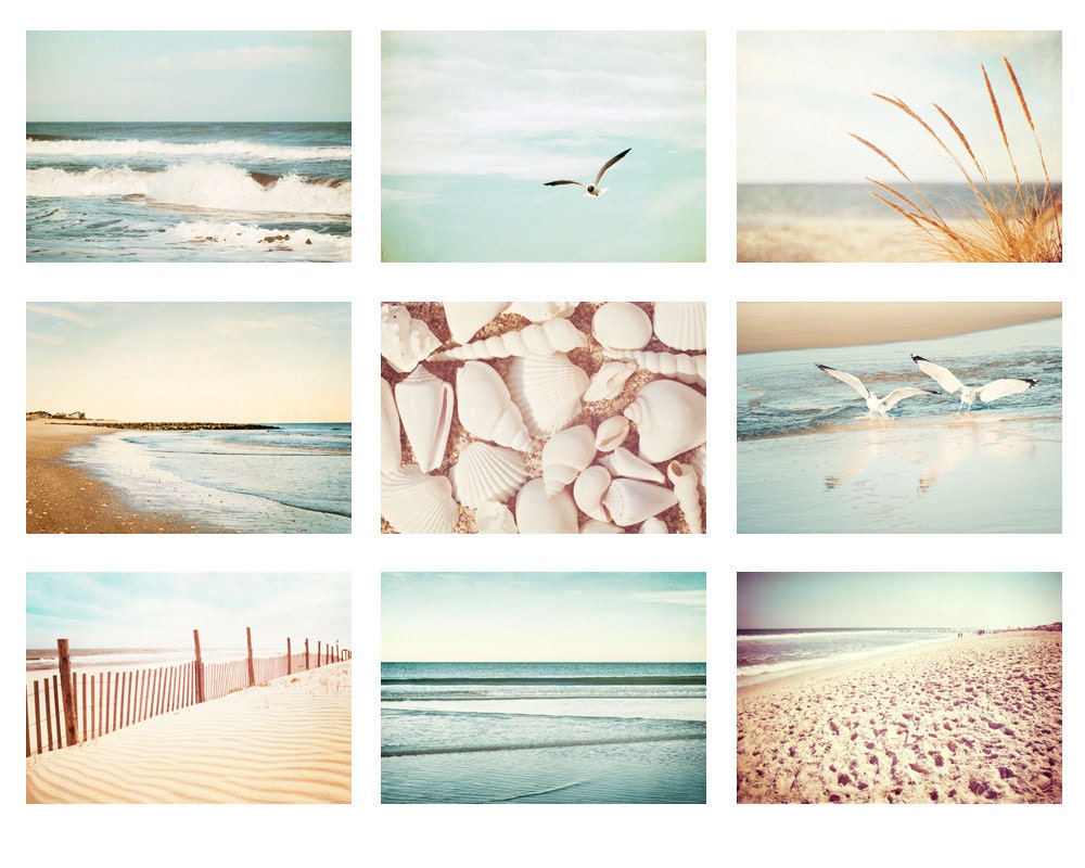 Beach Photo Set 9 5x7 Beach Photographs by CarolynCochrane