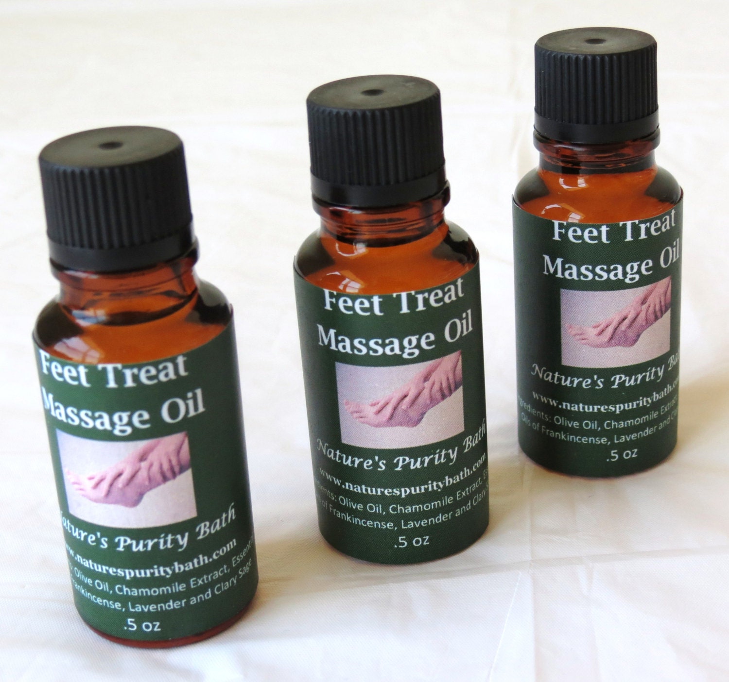 Feet Treat Natural Foot Massage Oil by LiberateAndLather on Etsy