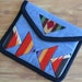 iPad Cover sleeve case - Wool embellished repurposed denim - Velcro closure - ooak upcycled recycled denim jeans