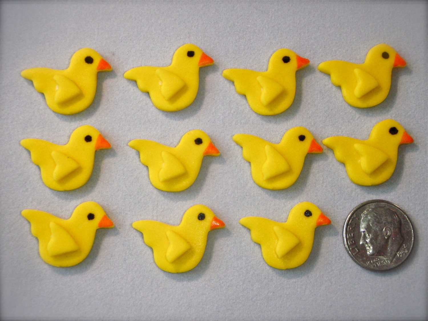 Tiny Yellow Ducks Fondant Decorations For Cake Pops Mini