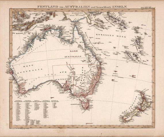 1850 Map of Australia by AtomicPhoto on Etsy