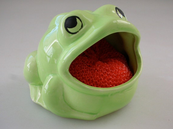 frog sponge holder kitchen sink