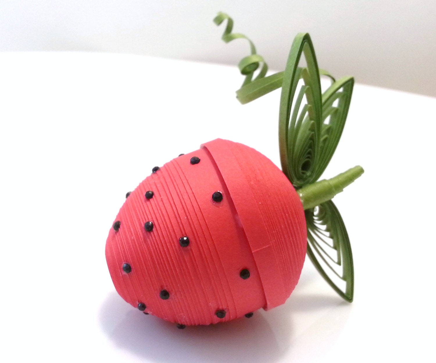 Strawberry Ornament Paper Quilled