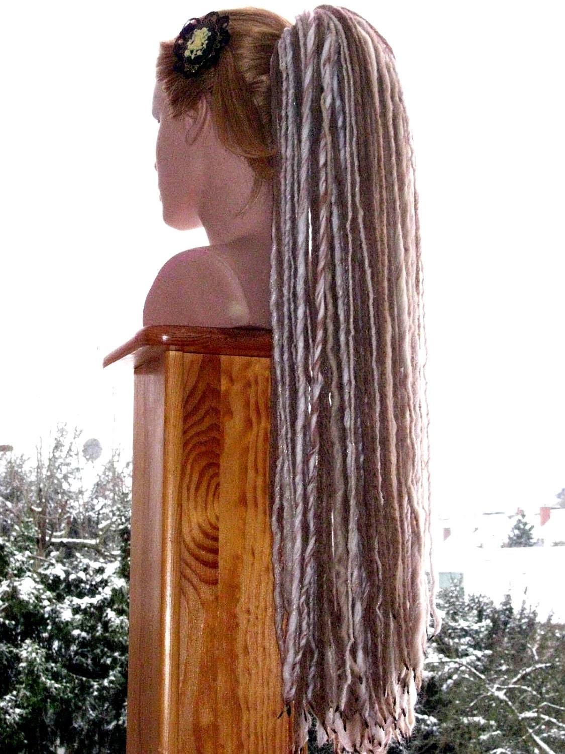DARK BLONDE DREADLOCKS yarn dread falls 112 by MagicTribalHair