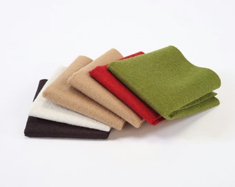 Reindeer felt bundle, wool felt collection, hand sewing, craft felt, wool craft felt, craft supplies
