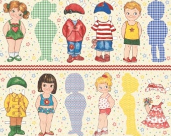 Today's Paper Dolls by Newcastle Fabrics 596-24-One panel of large dolls