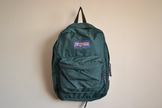 Vintage Forest Green Jansport Backpack by TheOldWell on Etsy