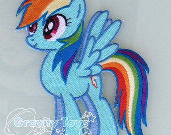 My Little Pony: Friendship is Magic RAINBOW DASH Iron on Embroidery Patch Applique MLPFIM