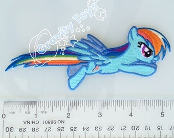 My Little Pony: Friendship is Magic RAINBOW DASH Iron on Embroidery Patch Applique MLPFIM