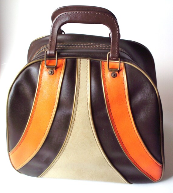 Vintage Earthtone Bowling Ball Bag