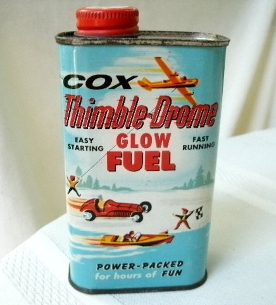 Vintage Graphic Thimble Drome Glow Fuel Tin For Model