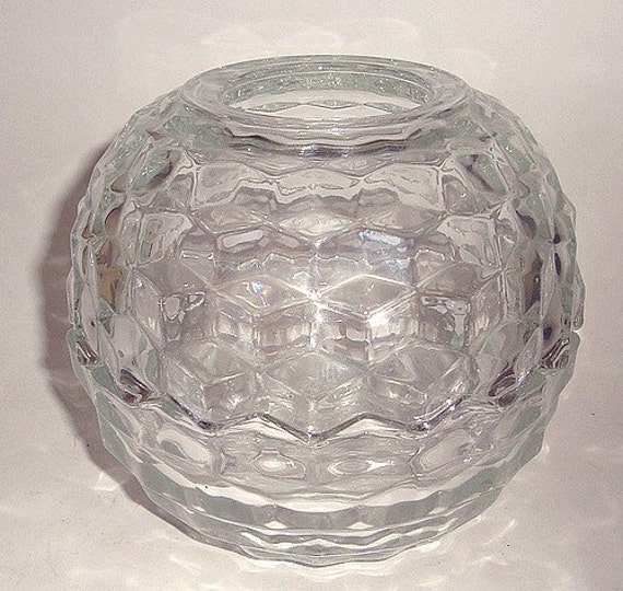 HOMCO Clear Glass FAIRY Lamp Like Fostoria's American