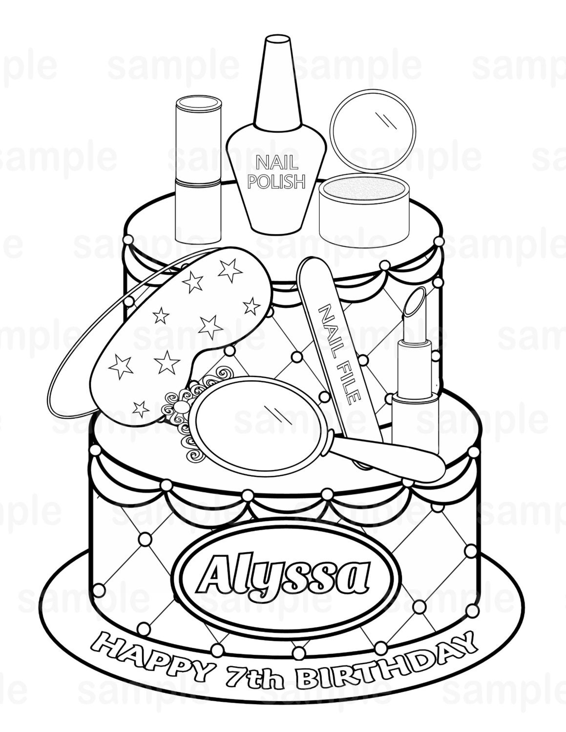 nail salon coloring pages - photo #29