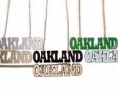 Oakland Necklace- Handmade - Laser Cut