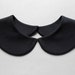 Plain and Simple Black Detachable Handmade Peter Pan Collar Necklace with Snap Closure / Must Have Col Claudine