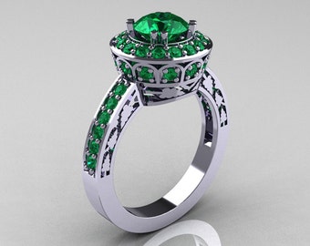classic 10k white gold 10 carat emerald wedding ring engagement ring r199 10kwgem - Emerald Wedding Ring classic 10k white gold 10 carat emerald wedding ring engagement ring r199 10kwgem - Emerald Wedding Ring