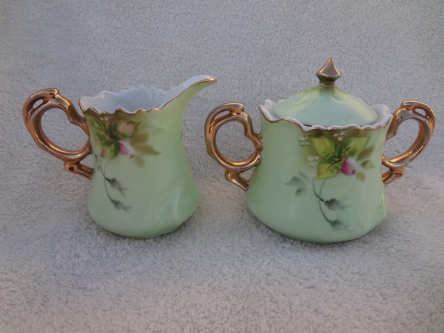 Vintage Lefton China Sugar and Creamer Set