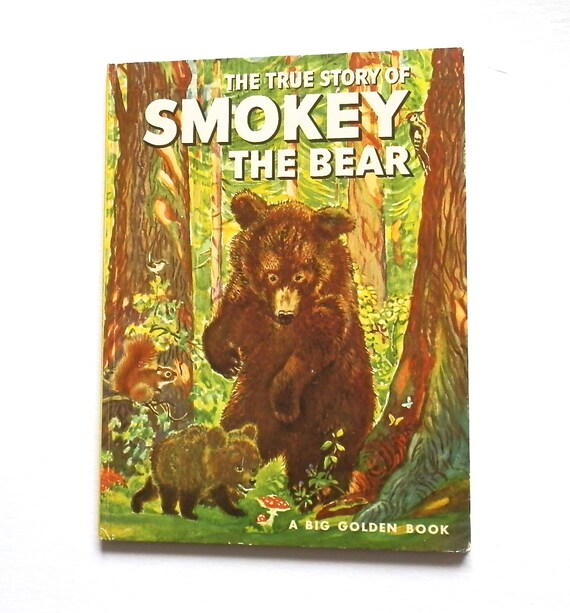 Smokey the Bear Big Little Golden Book by SunshineVintagePhoto