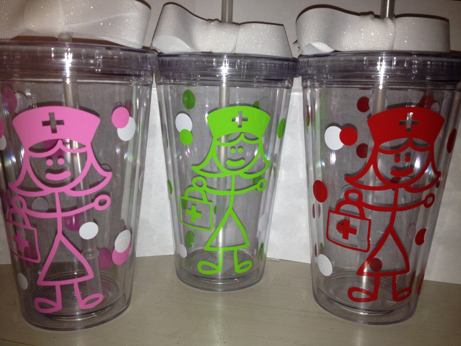 Personalized Nurse Tumbler with Lid and by