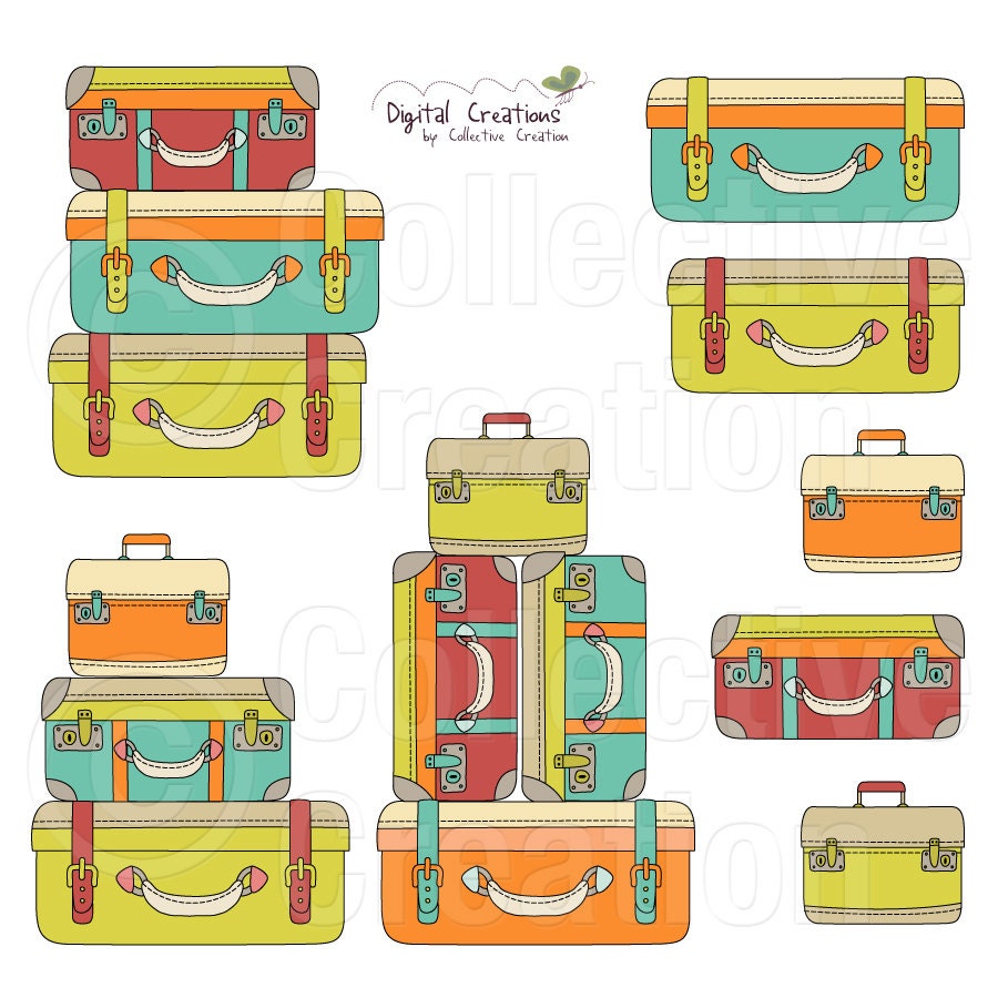 vintage luggage clipart - photo #31