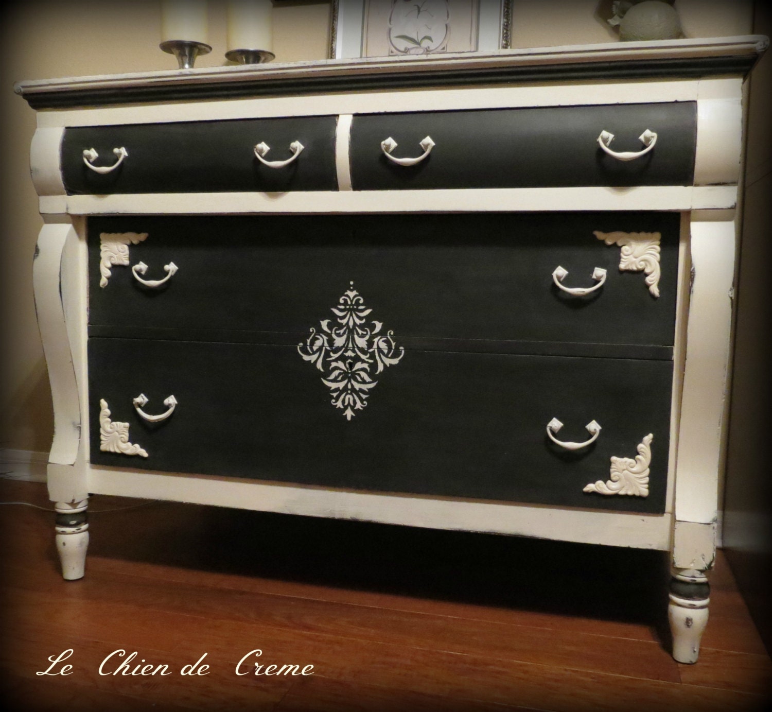 Vintage Painted Empire Dresser