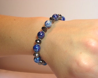 Mid Winter's Night - Interchangeable Beaded Watch Band
