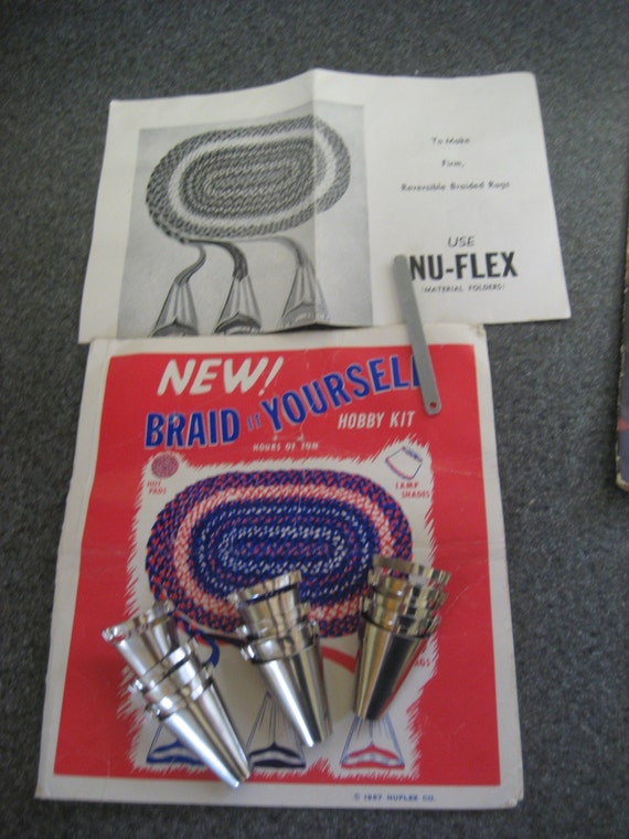 Nuflex Rug Braiding Kit and Patterns for Braided Rugs Vintage