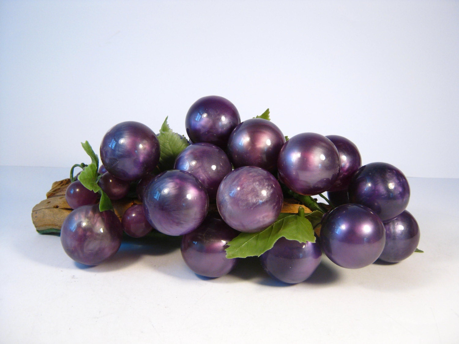 Retro Purple Lucite Grape Cluster Coffee Table Pearlescent