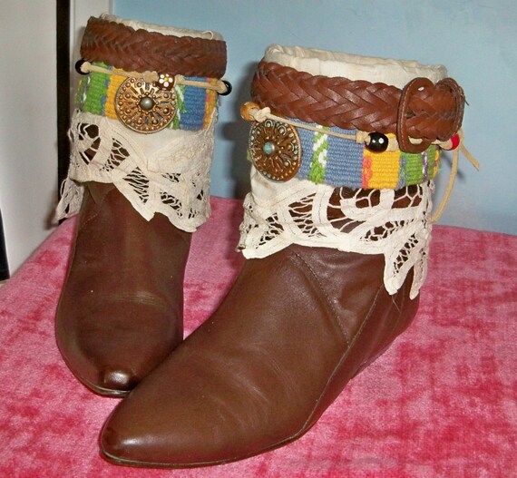 Upcycled boots .SALE was 85.00 NOW 75.00 by CalCoastCreations