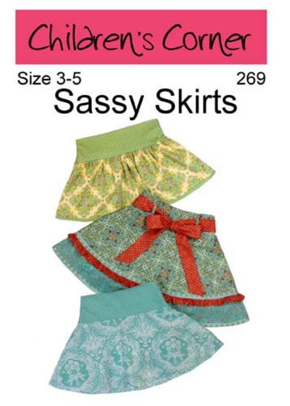 Little Girl Skirt Pattern size 3 to 5 by GabbysQuiltsNSupply