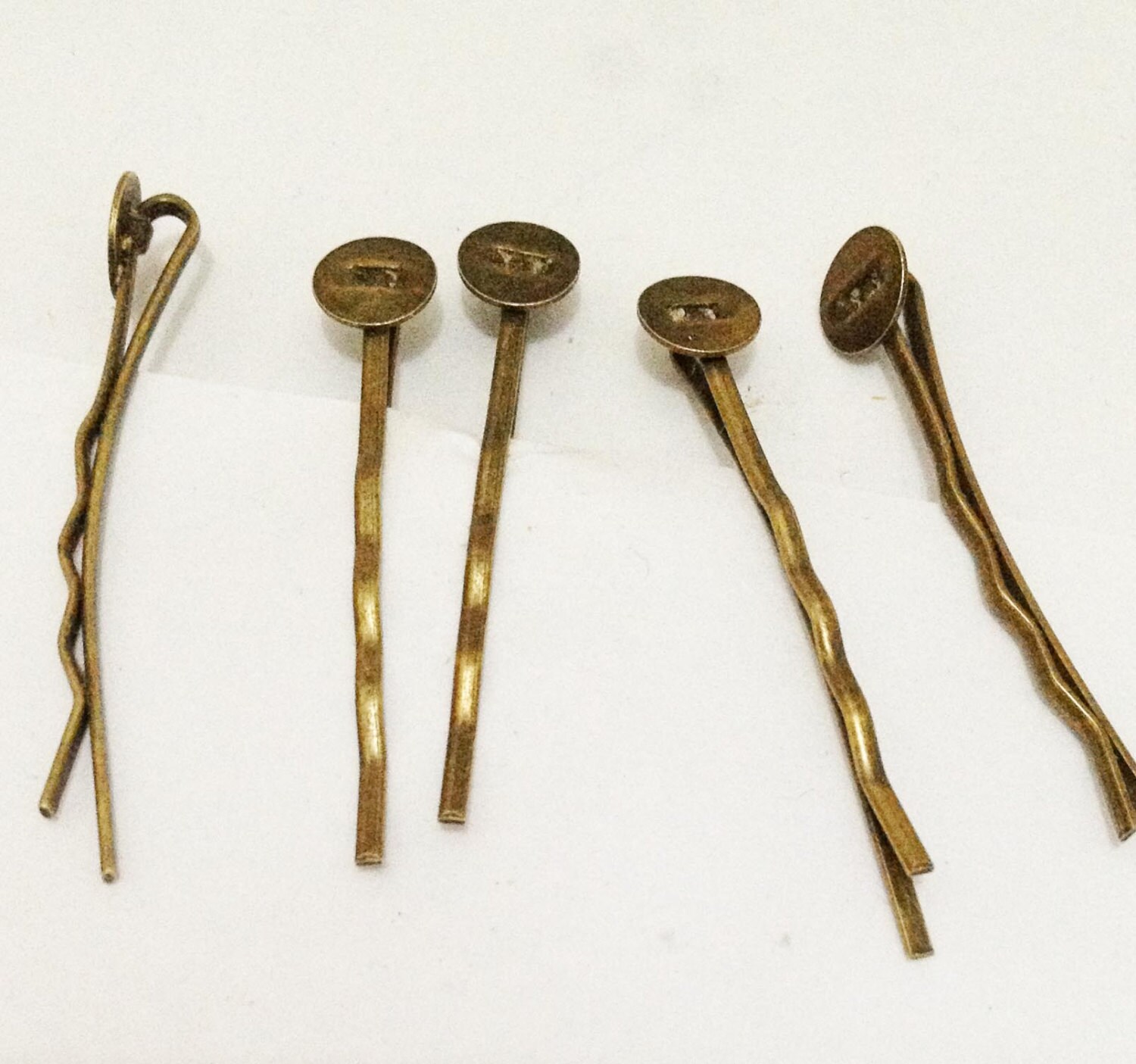 50pcs Antique Bronze Bobby Pin Hair Clips with 7mm Pad 45mm