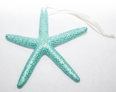 Turquoise Starfish Ornament - Set of 3