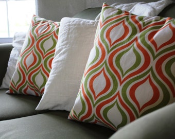 Groovy Tangerine Pillow Cover Set 18x18