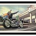 DAVID MANN Motorcycle Art Print Welcome Home by StillsofTime