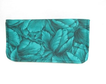 Green Check Book Cover, checkbook case, fabric checkbook cover, checkbook holder, checkbook wallet, checkbook cover case, check book