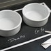 Fun Chalk Cloth Pet Placemat with Solid White Border