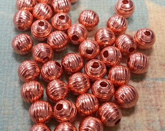 6 mm Circle Beads Solid Copper Beads. Made in the USA.