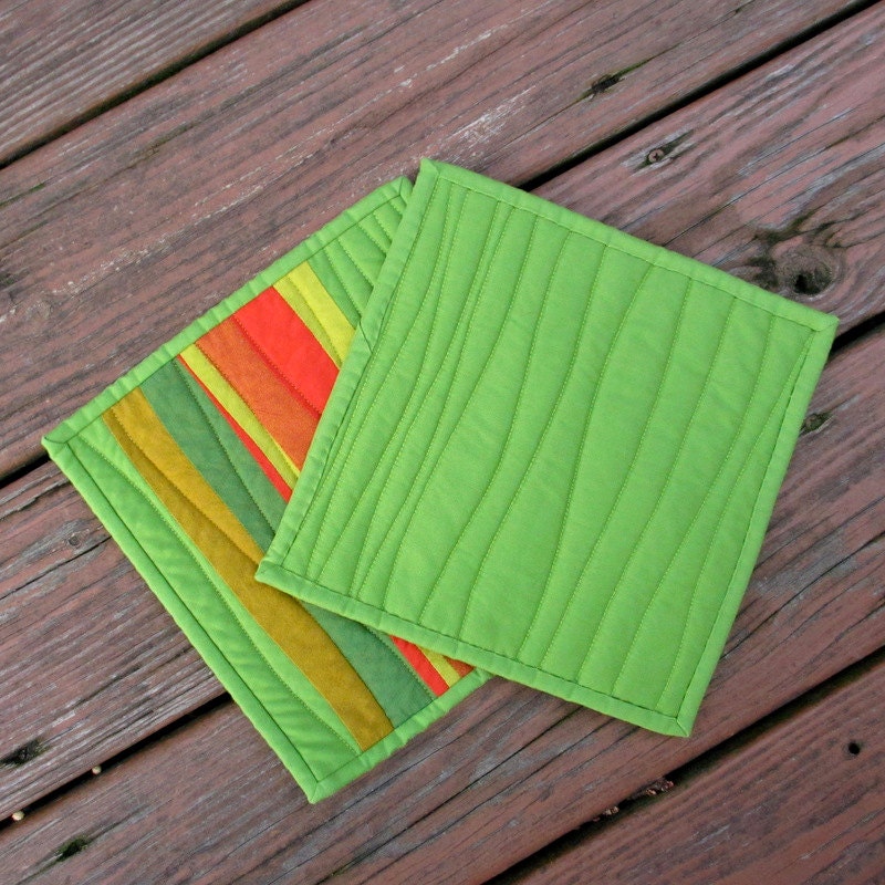 Modern Pot Holders Green Potholders Hot Pad Green