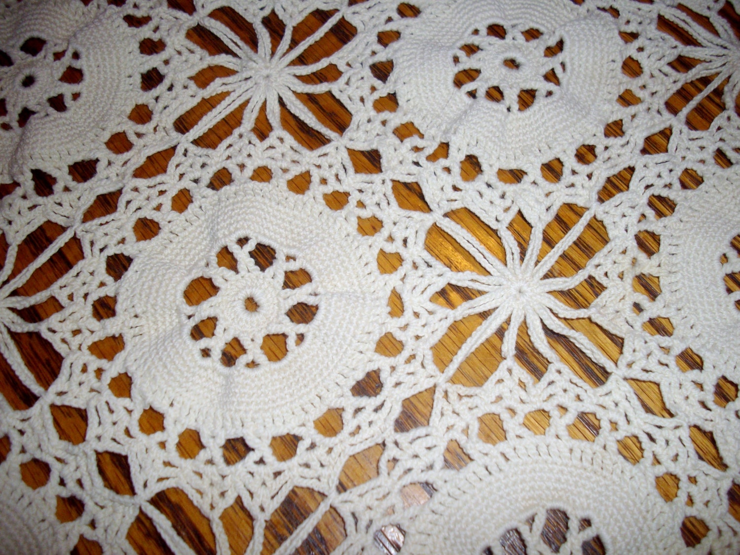 Vintage Crocheted Tablecloth Handmade