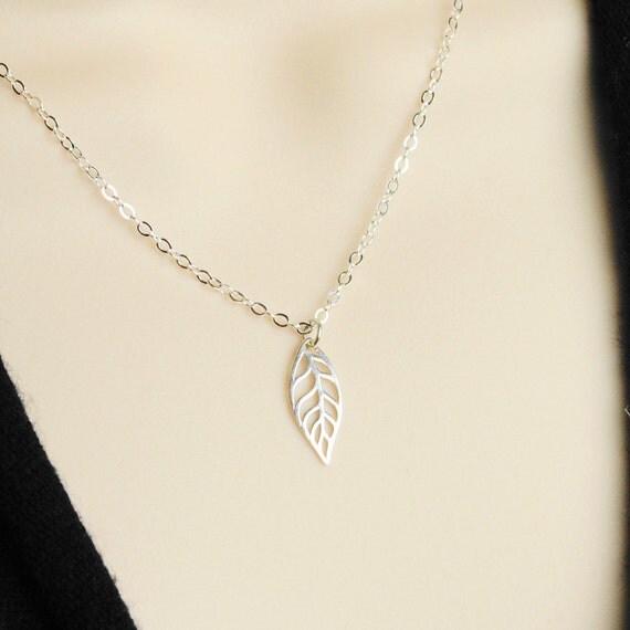 Sterling Silver Leaf Earrings Dangle Earrings Leaf Jewelry